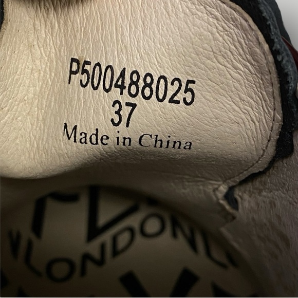 NWOT FLY LONDON Patent Leather Oxford Wedges Sz 37 - Picture 9 of 11